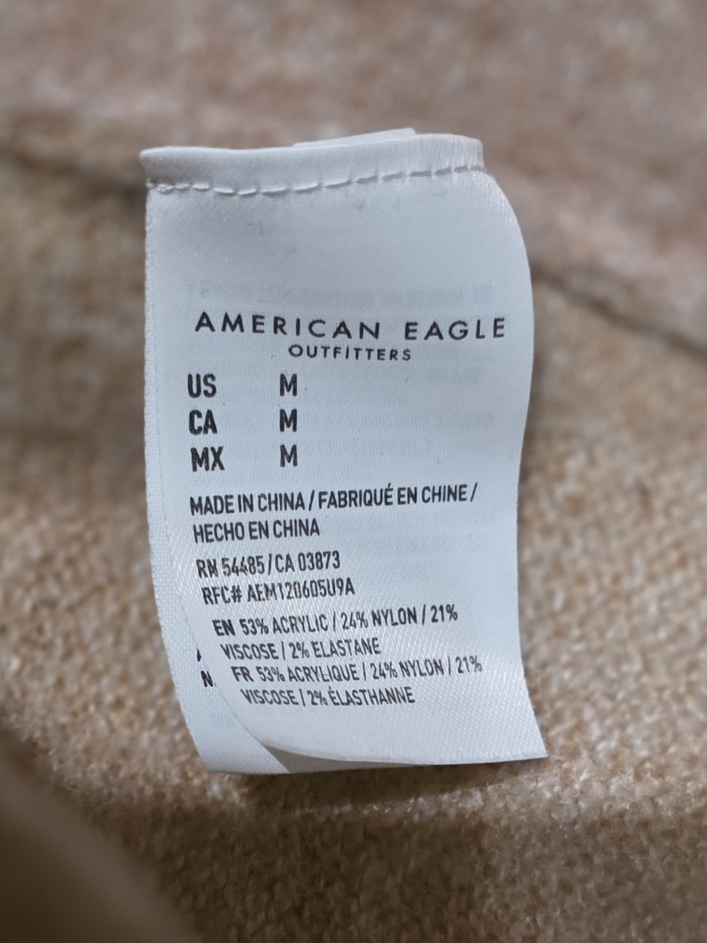 American Eagle Outfitters Taupe and Cream Ombre Cowl Neck Sweater Cozy Size MED - Picture 3 of 5